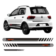 Faixas Laterais Traseira Adesivos Vw Fox Raposa 2015 A 2021 