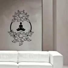 Vinilo Pared Yoga Flores Wall Sticker
