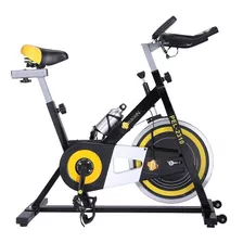 Bicicleta Ergométrica Pelegrin Racing Profissional Pel-2310 Para Spinning Cor Preto E Amarelo