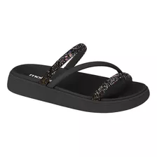 Sandália Birken Papete Feminina Brilho Moda Conforto Casual