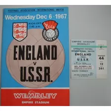 Revista Futebol Programa + Ingresso Inglaterra X Urss 1967