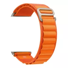 Pulseira Compatível Com Smartwatch Iwo E Apple Watch Alpina Cor Laranja 42 Ao 49mm