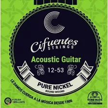 Cuerdas Guitarra Acustica 12-52 Pure Nickel Cifuentes