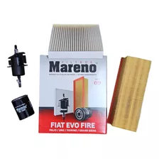 Kit X 4 Filtros Fiat Evo Fire Palio Fiorino Grand Siena Uno