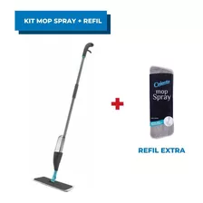 Kit Rodo Mop Spray Com Reservatório Água + Refil Microfibra