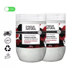 Kit 2 Creme De Massagem Pimenta Negra 650g - Dagua Natural