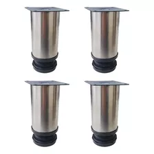 Pata Acero Inox Bajo Mesada 100mm Con Regulacion X 4 Unidad