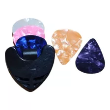 Combo 5 Púas Guitarra + Funda De Plastico Adhesivo 