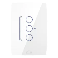 Interruptor Dimerizável Wifi Touch Dimmer 3 Botões Branco