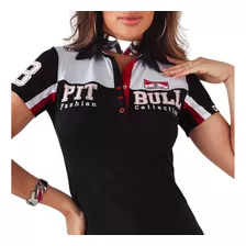 Camiseta Polo Feminina Pit Bull - 70443