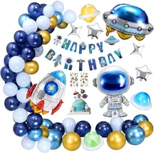 Globos Cumpleaños De Astronauta Decoración Fiesta Niño 68 Pz