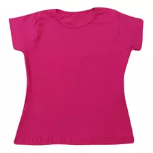 Blusa Feminina Infantil Manga Curta Kit 6 Peças