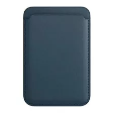 Tarjetero Cellbox Magnético De Cuero Para iPhone 12 / 13 / 14 / 15 - Compatible Con Magsafe - Color Azul