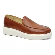 Sneacker Casual Masculino Em Couro Sola De 4cm Super Leve 