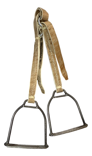 Estribos De Hierro Liviano C/Estiberas C Crudo - Imagen 1