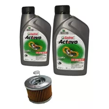 Kit 2 Castrol Semi (20w50) + Filtro Yamaha Fz 16 - 2.0- Fzn