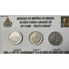 Moedas Do Imp.do Brasil Série Fundo Linhado 50 Réis-cod.138b