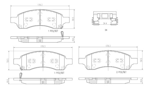 Balatas Delanteras Gmc Acadia 2009 3.6l Brembo Foto 2