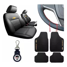 Kit Capa Banco Couro Volante Tapete Prisma Maxx 2009 2010