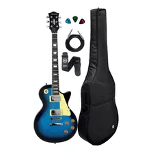 Guitarra Strinberg Les Paul Lps230 Azul + Kit Capa Luxo Cabo