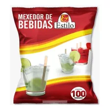 Mexedor De Bebida Drink Suco Madeira 12cm C/ 100uni