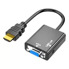 Conversor Adaptador Hdmi Para Vga Som Áudio P2 Saída 1080p