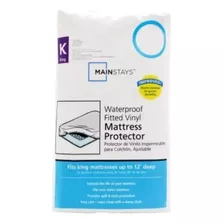 Protector De Colchón Mainstays King Size Impermeable Blanco