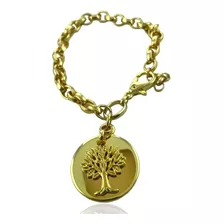 Pulseira Árvore Da Vida Dourada