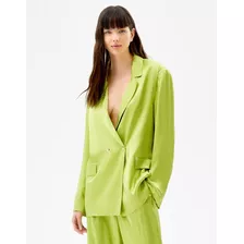 Blazer Bershka Mujer Verde Lima