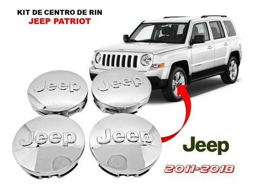 Kit De 4 Centros De Rin Jeep Patriot 2011-2018 60mm Foto 2