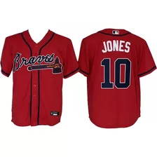 Camiseta Casaca Baseball Mlb Atlanta Jones 10 Mod 1