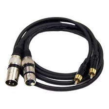 Cabo Canon Fêmea X Rca Macho + Xlr Macho X Rca Macho 1,0 Mt