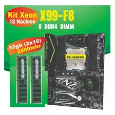 Kit: Placa-mãe Huananzhi F8 + Xeon E5 2686 V4 + 32gb Ddr4