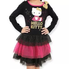 Vestido Niña Hello Kitty Algodón Con Tutú Vuelos Exclusivo