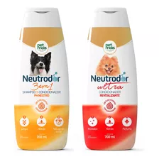 Kit Shampoo 3em1 Ph Neutro C/ Condicionador Ultra Para Cães