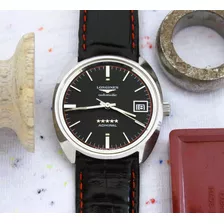 Hermoso Reloj Longines Admiral Automatico Vintage En Acero