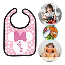 Babador Infantil Impermeável Disney Minnie Resistente