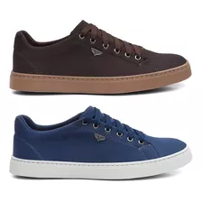 Combo 2 Pares Sapatenis Masculino Tenis Casual Cinto Carteir