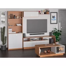 Combo Mesa Tv + Mesa Ratona + Biblioteca + Repisa Modular