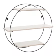 Repisas Moderna Circular 46x46x16 Cm Crema