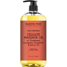 Majestic Puro Natural Para La Celulitis Aceite De Masaje, Me