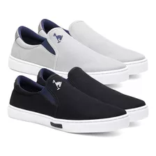 Combo 2 Pares Tenis Masculino Polo Joy Casual Slip On Iate