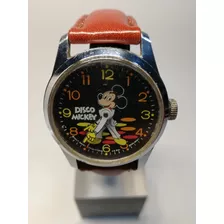 Reloj Vintage Mickey Mouse Disco 80´s Único En Su Tipo