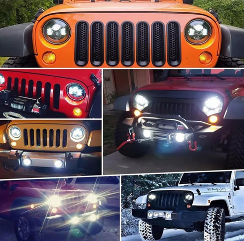 Faros Led 7 Pulgadas Redondo For 2003-2007 Jeep Liberty Foto 10