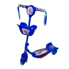 Patinete Infantil Musical Homem Aranha 3 Rodas Com Cesta Luz