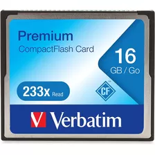 Tarjeta De Memoria Verbatim Compact Flash Premium, 16gb Cap.