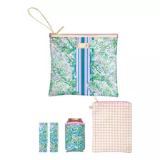 Lilly Pulitzer Bolsa De Vinilo Resistente Al Agua, Bolsa Con