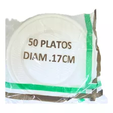 Plato Descartable Para Postres 17cm X 50 Unidades