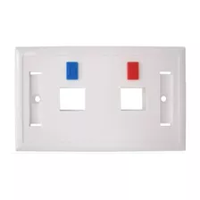 3m Vol-fphl-2p - Faceplate Horizontal 2 Puertos Cat6/6a