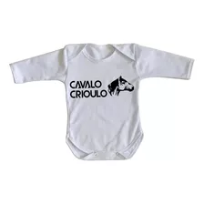 Body Criança Roupa Bebê Cavalo Crioulo Raça Rodeio Gaucho 